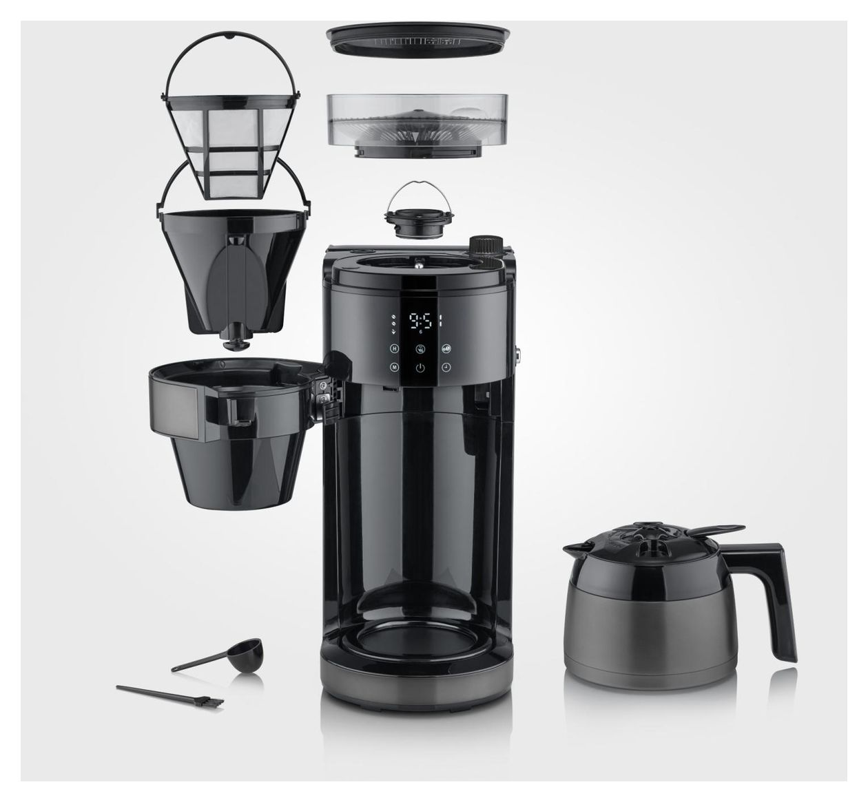 KA4831 8 Tassen Thermo Filterkaffeemaschine 1,0 l  (Schwarz) 