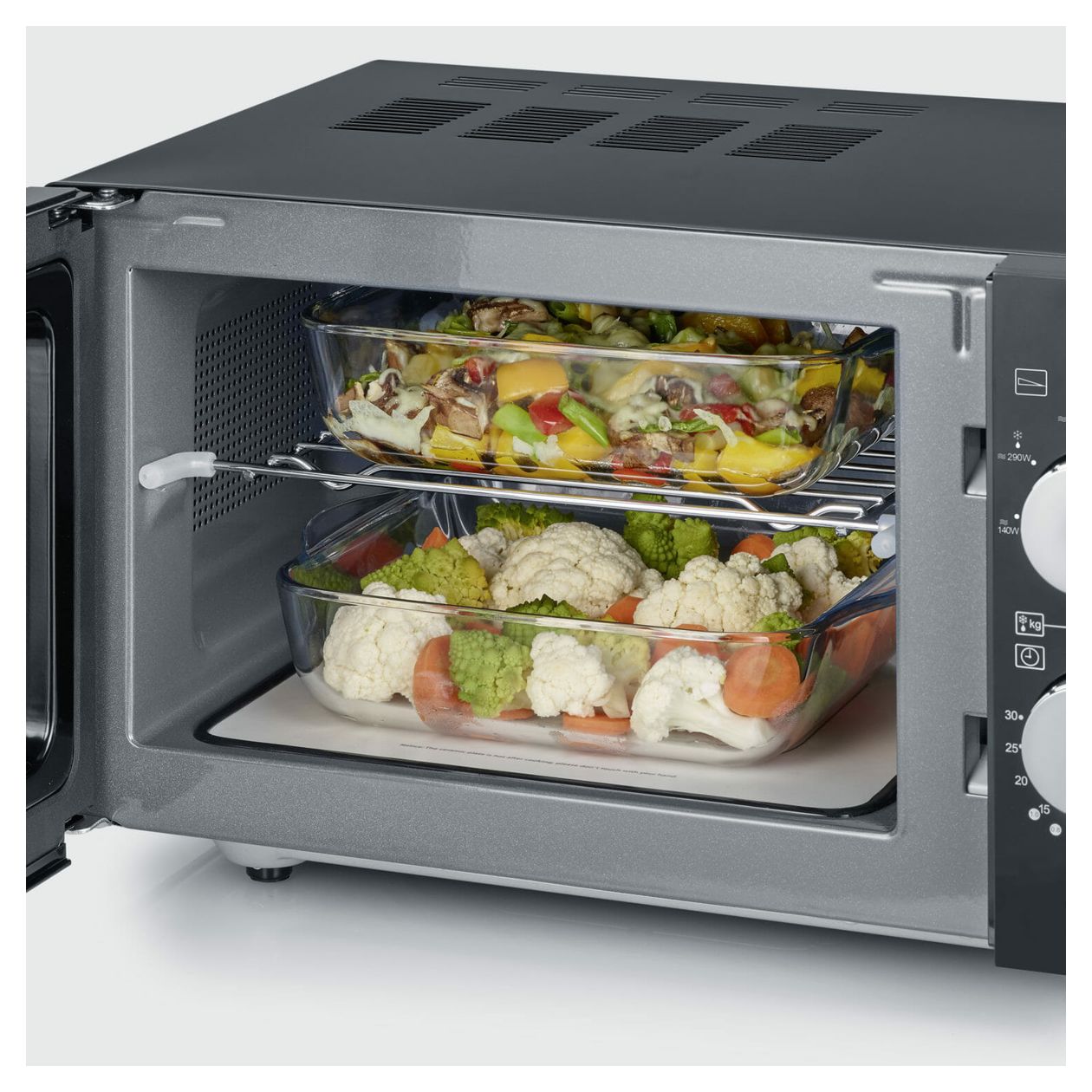 MW7762 Standgeräte Solo 800 W Größe: klein 9 Stufen Grill  (Schwarz, Edelstahl) 