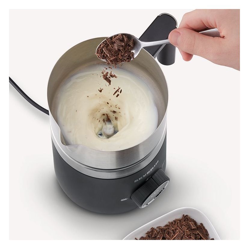 SM3585 Milchaufschäumer Automatischer Milchaufschäumer/-wärmer ca. 260 ml  (Schwarz, Silber) 