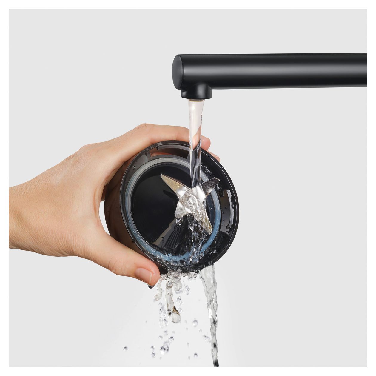 SM3724 1,5 l Standmixer 2 Geschwindigkeiten 600 W (Schwarz, Transparent) 