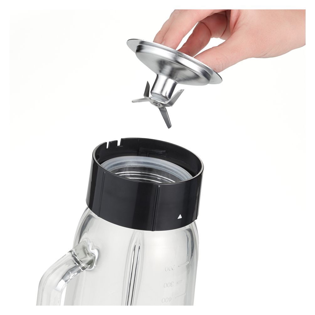 SM3734 1 l Standmixer 2 Geschwindigkeiten 500 W  (Schwarz, Edelstahl) 