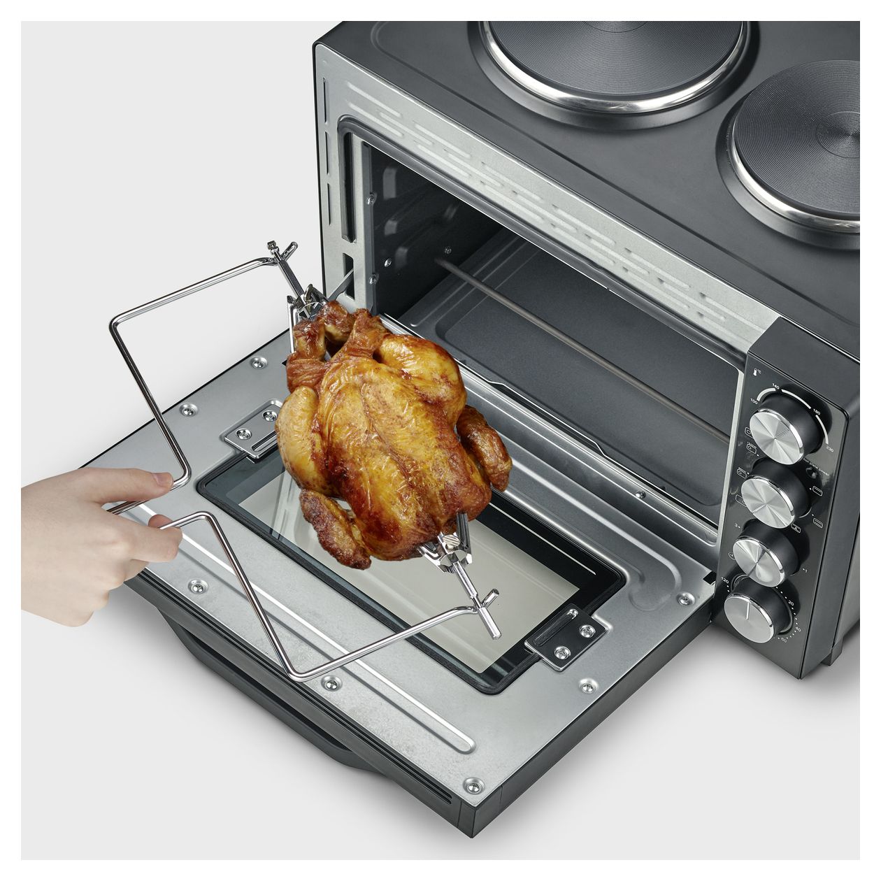 TO2074 Back-und Toastofen m.Koch­plat­ten  2500 W 