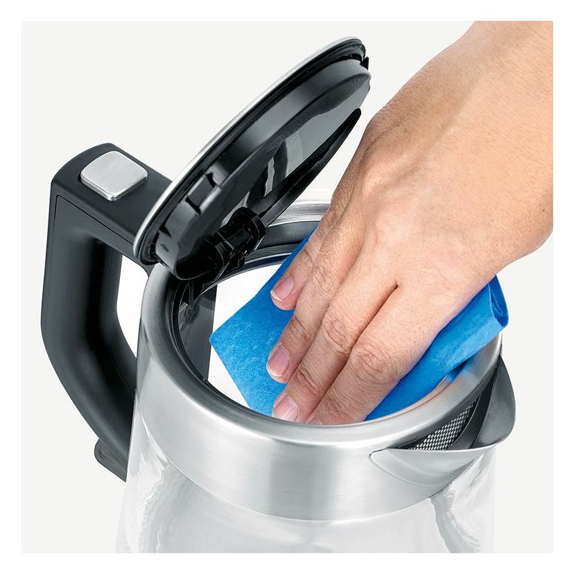 WK3468 1,0 l Wasserkocher 2200 W (Schwarz, Edelstahl, Transparent) 