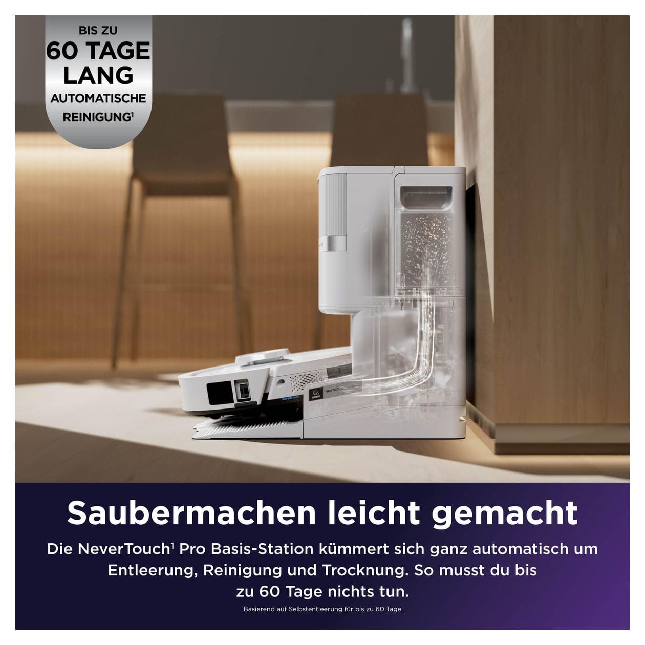 RV3010XEEUWH Saugroboter nass/trocken 180 min Akku  (Weiß) 