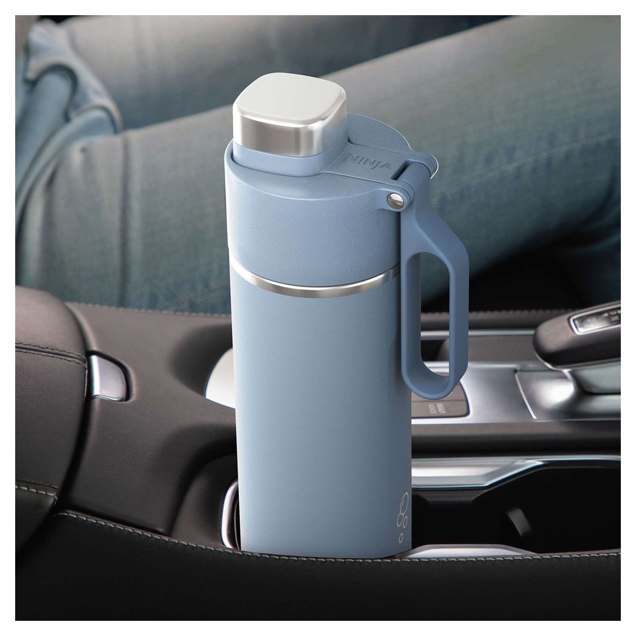 Thirsti 530ml Kunststoff, Edelstahl  (Blau) 