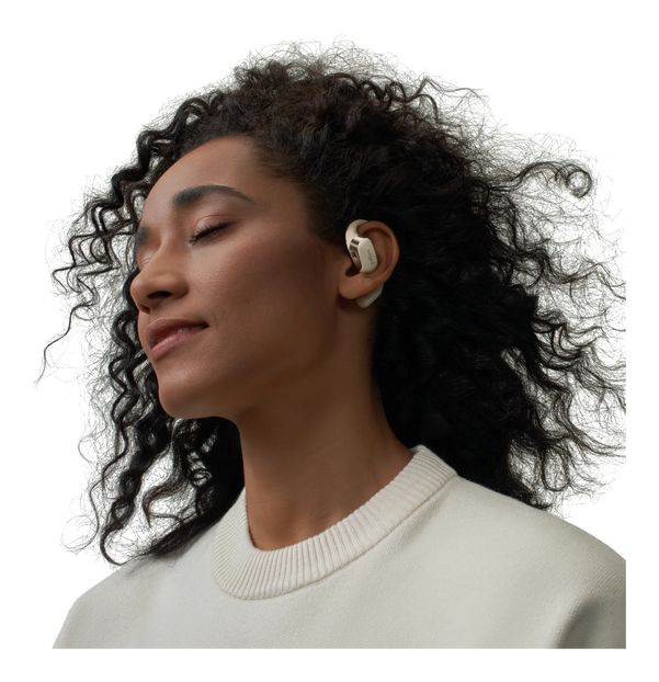 OpenFit Bluetooth Kopfhörer kabellos 7 h Laufzeit IP54  (Weiß) 