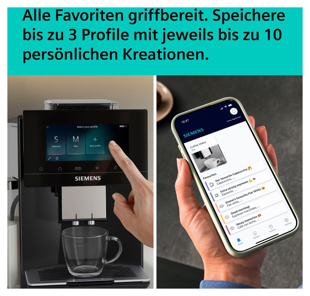 EQ900 TQ925EF9 iAroma Kaffeevollautomat 2,3 l 375 g  (Schwarz, Edelstahl) 