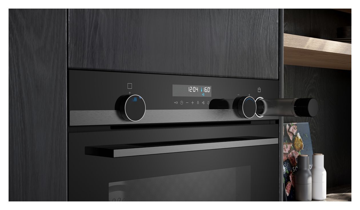 iQ500 HR478G5B7F Einbaubackofen groß Dampfgaren AutoClean (Schwarz) 