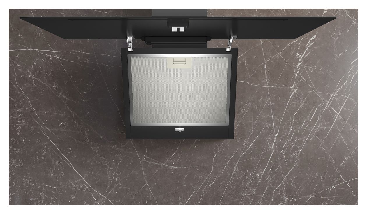 iQ100 LC85KDK60 Abluft Dunstabzugshaube/Esse Wand 80 cm (Schwarz) 