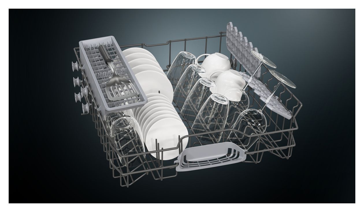 iQ100 SN61HX01TE 60 cm Geschirrspüler vollintegriert (ohne Front) Leise 13 Maßgedecke aquaStop Funktion Wärmetauscher 