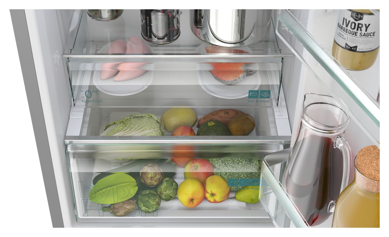 IQ300 KG39N2LCF 260 l / 103 l Kühl-Gefrierkombi freistehend NoFrost 162 kWh Jahr  (Edelstahl) 