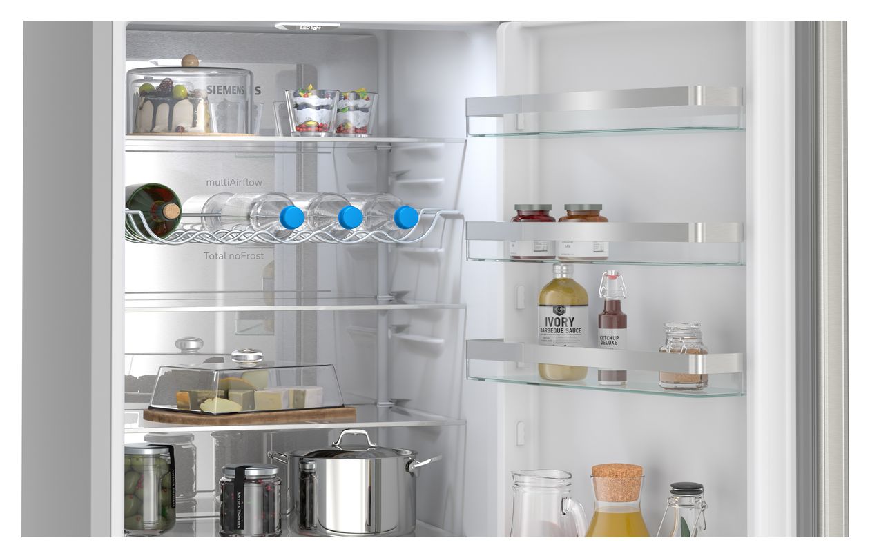 iQ300 KG39NVIBG 260 l / 103 l Kühl-Gefrierkombi freistehend NoFrost 129 kWh Jahr  (Silber) 