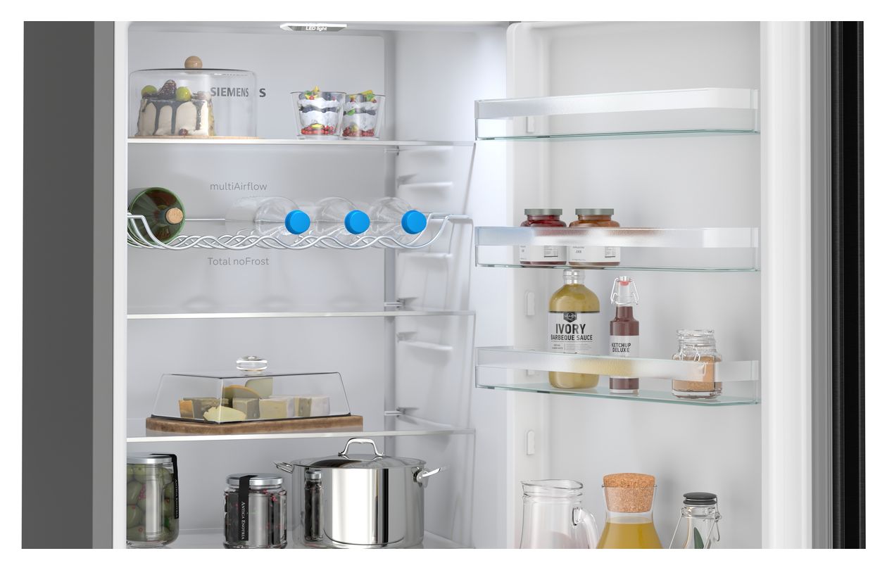 iQ300 KG39NXXCF 260 l / 103 l Kühl-Gefrierkombi freistehend NoFrost 162 kWh Jahr  (Schwarz) 