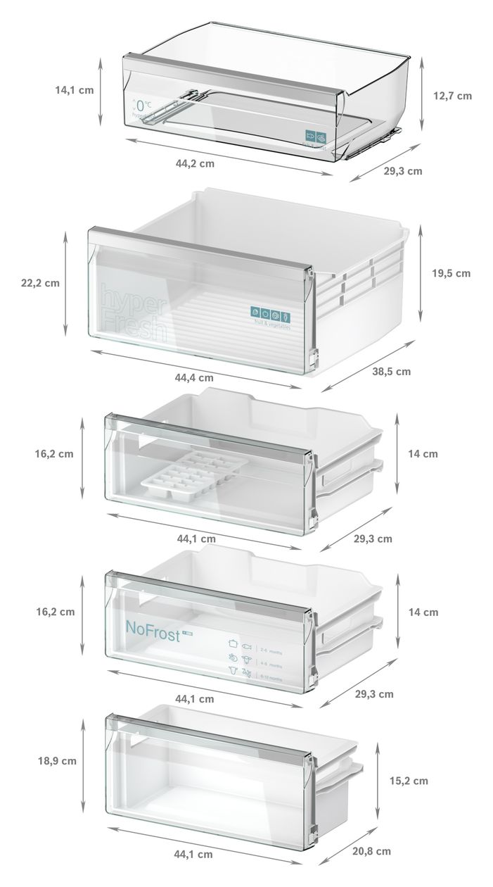 iQ300 KI96NVFD0 215 l / 75 l 194 cm Einbau Kühl-/Gefrierkombination 184 kWh NoFrost 
