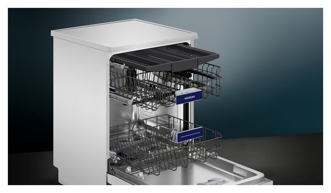 iQ300 SN23HW05ME 60 cm Geschirrspüler freistehend Leise 14 Maßgedecke aquaStop Funktion Wärmetauscher 