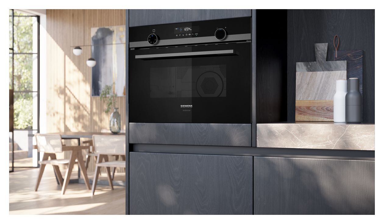 iQ500 CM485AGB1 Einbau-Mikrowelle 900 W Größe: maxi 5 Stufen Grill (Schwarz) 
