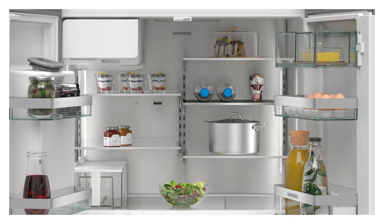 iQ500 KF96IAPEA Side-by-Side Kühl-/ Gefrierkombination 375 l / 199 l 327 kWh NoFrost 1830 mm x 905 mm  (Gebürsteter Stahl) 