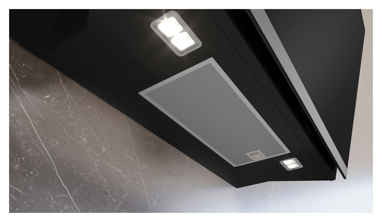 iQ500 LC81KAN60 Abluft/Umluft Dunstabzugshaube/Esse Wand 80 cm (Schwarz, Edelstahl) 