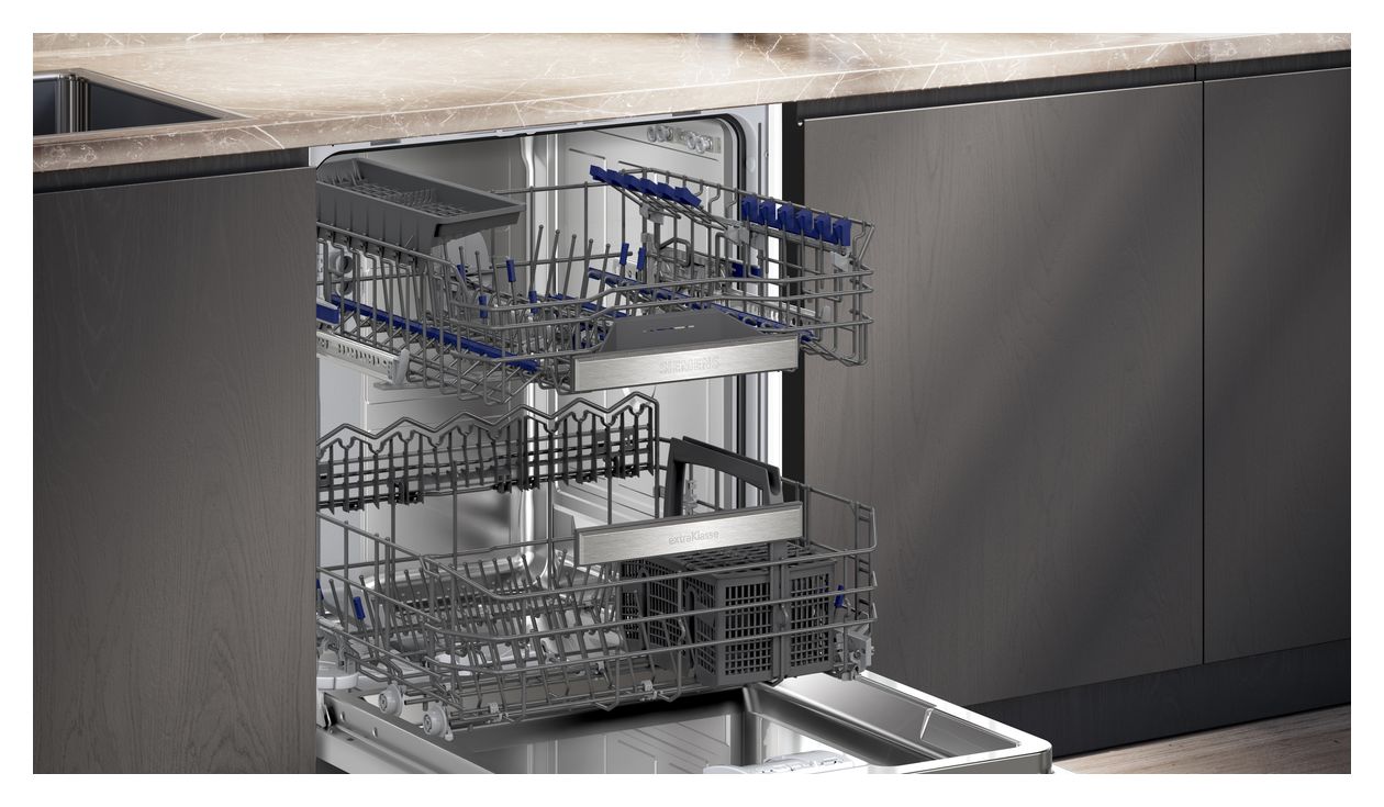 iQ500 SN55ES00BD 60 cm Geschirrspüler teilintegriert (ohne Front) Sehr leise 13 Maßgedecke aquaStop Funktion Wärmetauscher 
