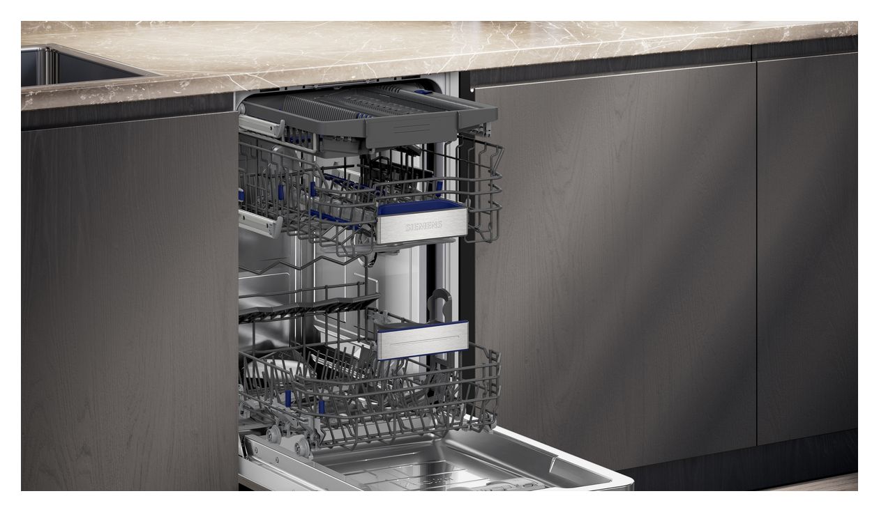 iQ500 SR55ZS10ME 45 cm Geschirrspüler teilintegriert (ohne Front) Sehr leise 10 Maßgedecke aquaStop Funktion Wärmetauscher 