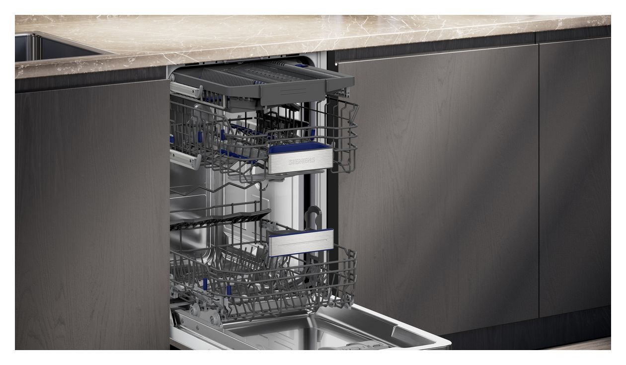 iQ500 SR65EX09ME 45 cm Geschirrspüler vollintegriert (ohne Front) Leise 10 Maßgedecke aquaStop Funktion Wärmetauscher 