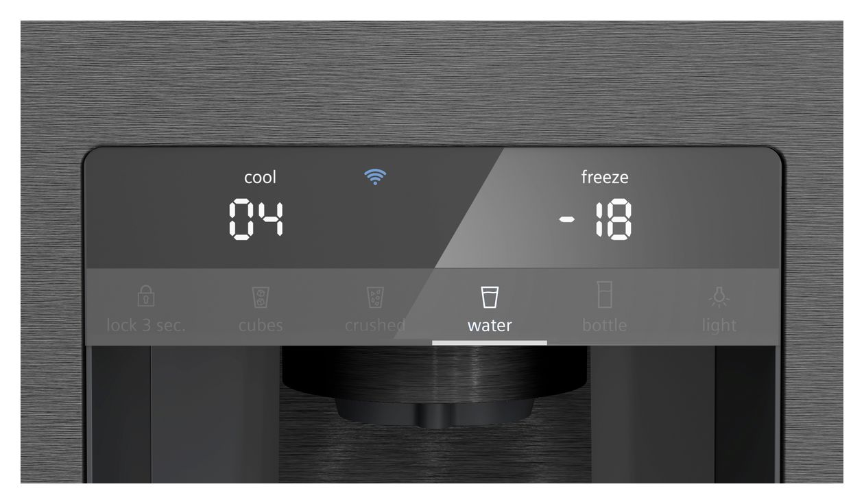 iQ700 KF96DPXEA Side-by-Side Kühl-/ Gefrierkombination French Door 375 l / 199 l 327 kWh NoFrost 1830 mm x 905 mm  (Grau) 