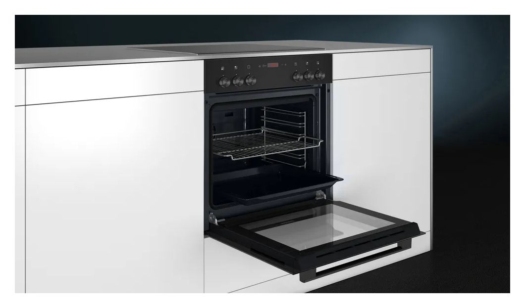 MKEBLACK (HE013FBB1 + EA64RGNA1E) Herdset normal mit 60 cm Glaskeramik Kochfeld 