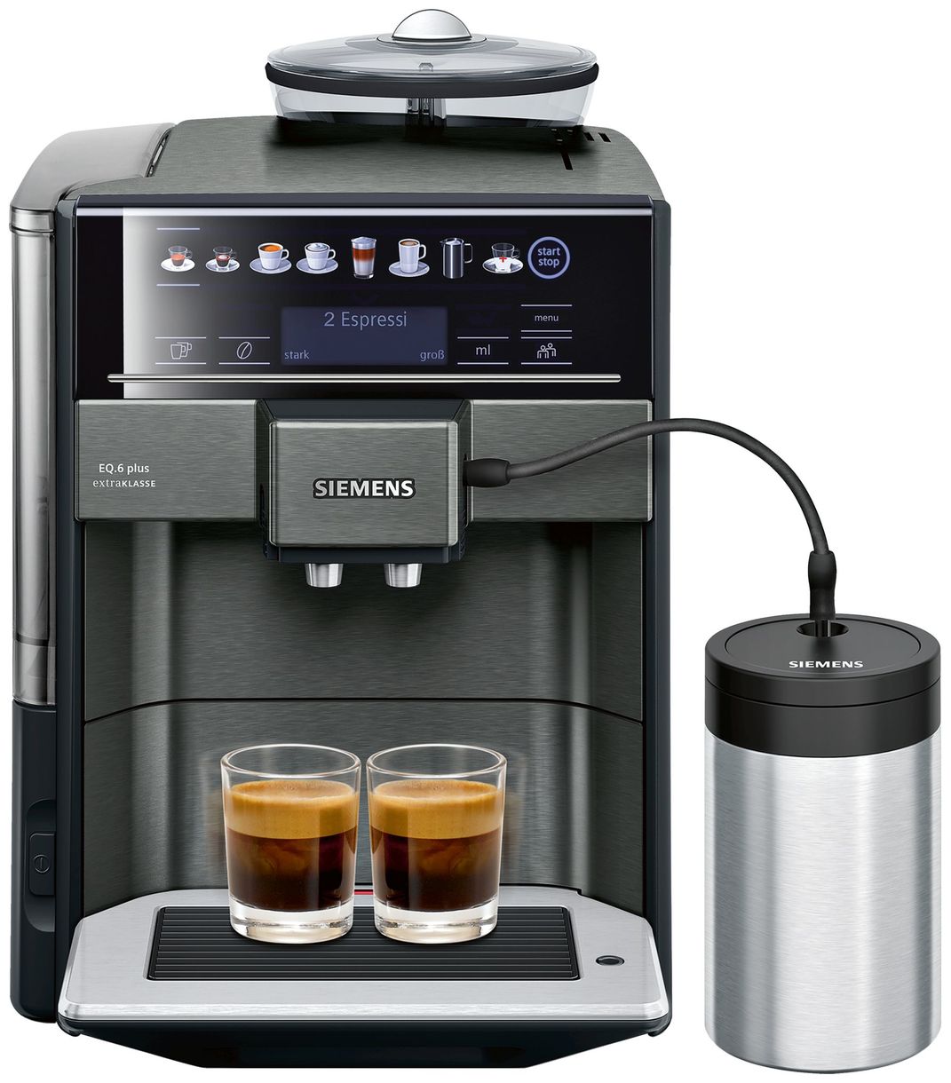 EQ.6 TE657F09DE Kaffeevollautomat 19 bar 1,7 l 300 g AutoClean (Dark inox) 