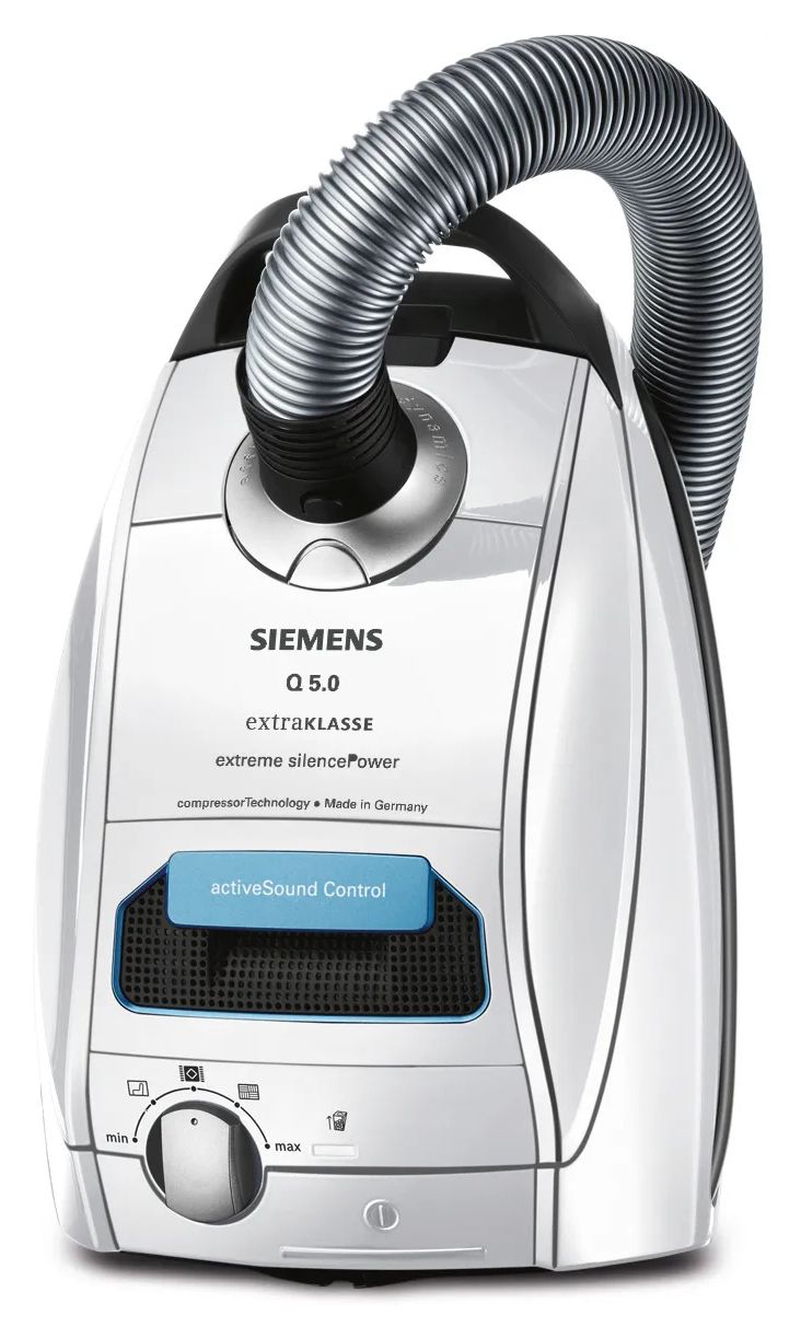 VSQ5X12M1 Q5.0 extreme silencePower Bodenstaubsauger mit Staubbeutel 850 W HEPA (Schwarz, Metallisch, Weiß) 