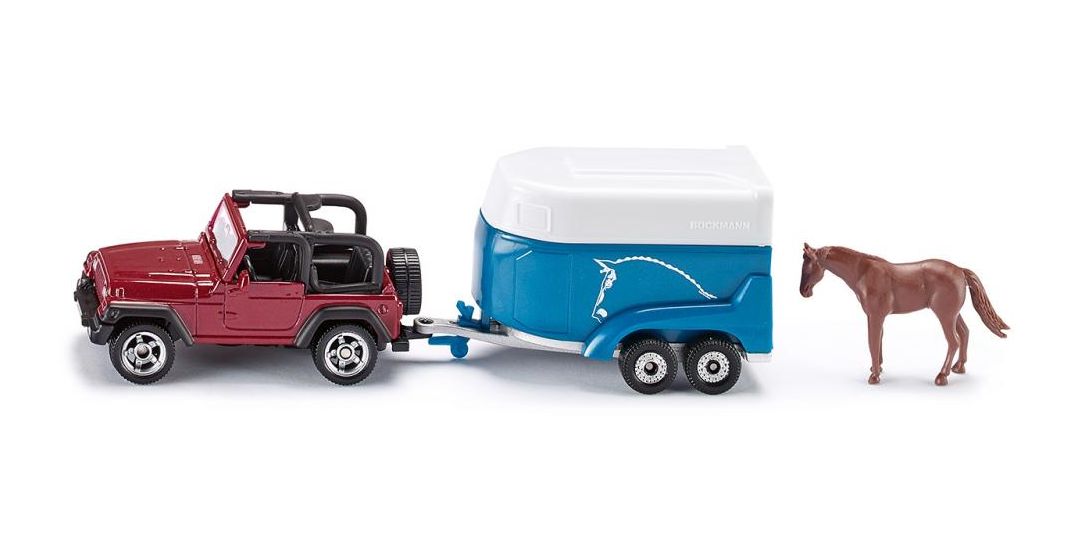 Jeep mit Pferdeanhänger 