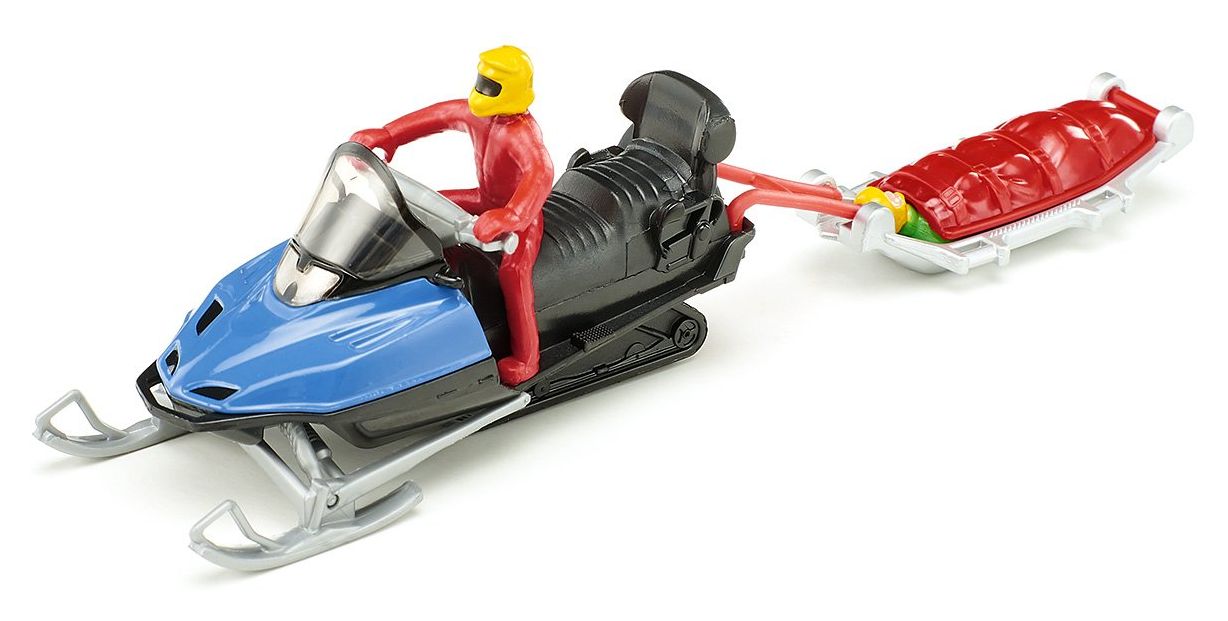 Snowmobil mit Rettungsschlitten 