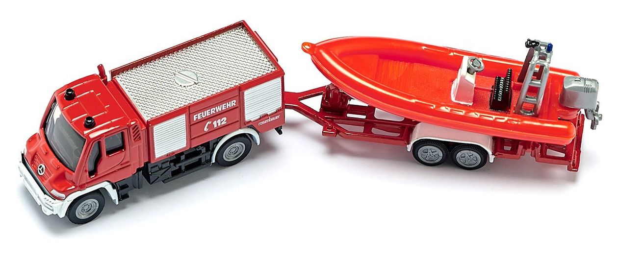 Unimog Feuerwehr mit Boot 