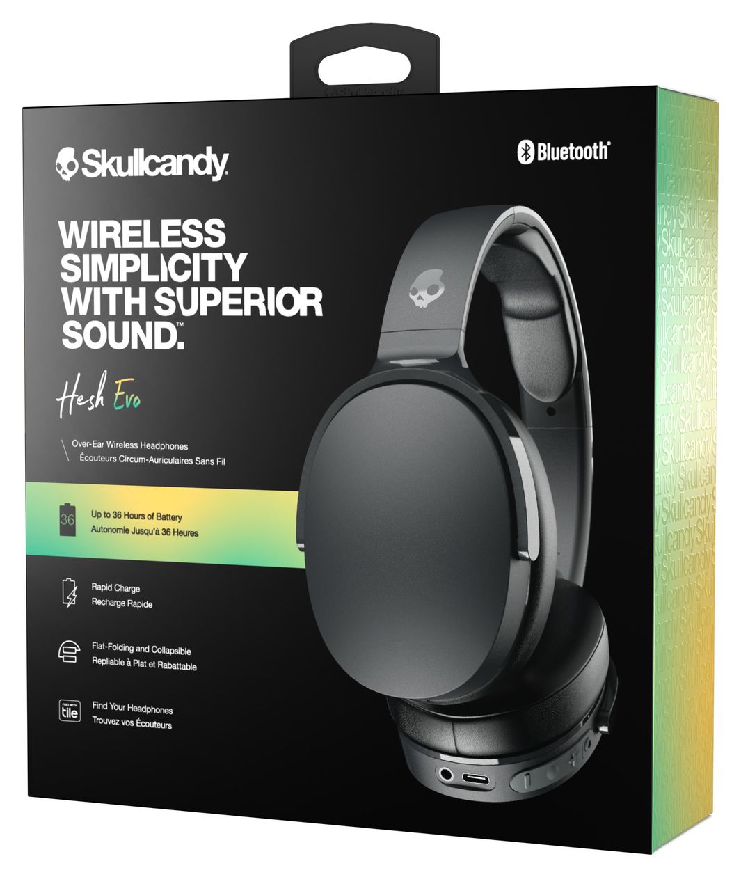 Hesh Evo Over Ear Bluetooth Kopfhörer kabelgebunden&kabellos 36 h Laufzeit USB Typ-C  (Schwarz) 