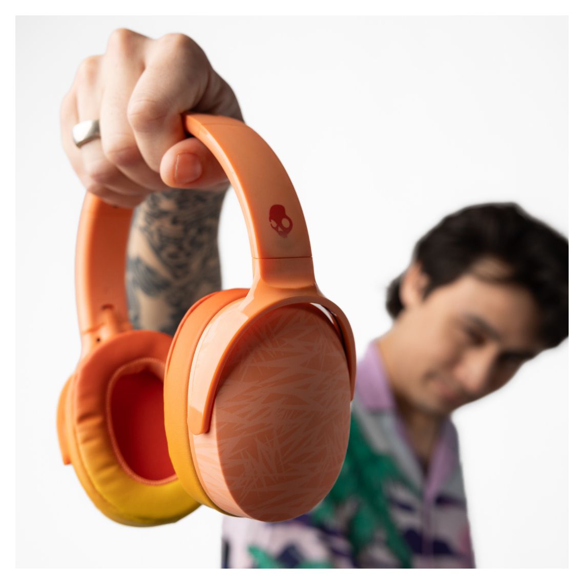 Hesh Evo Ohraufliegender Bluetooth Kopfhörer kabellos 36 h Laufzeit USB Typ-C  (Orange) 