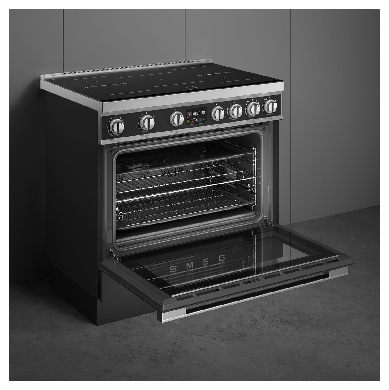 CPF90I1PAN2 Freistehender Herd Elektro 105 l 10 Beheizungsarten Vapor Clean mit Induktions Kochfeld 