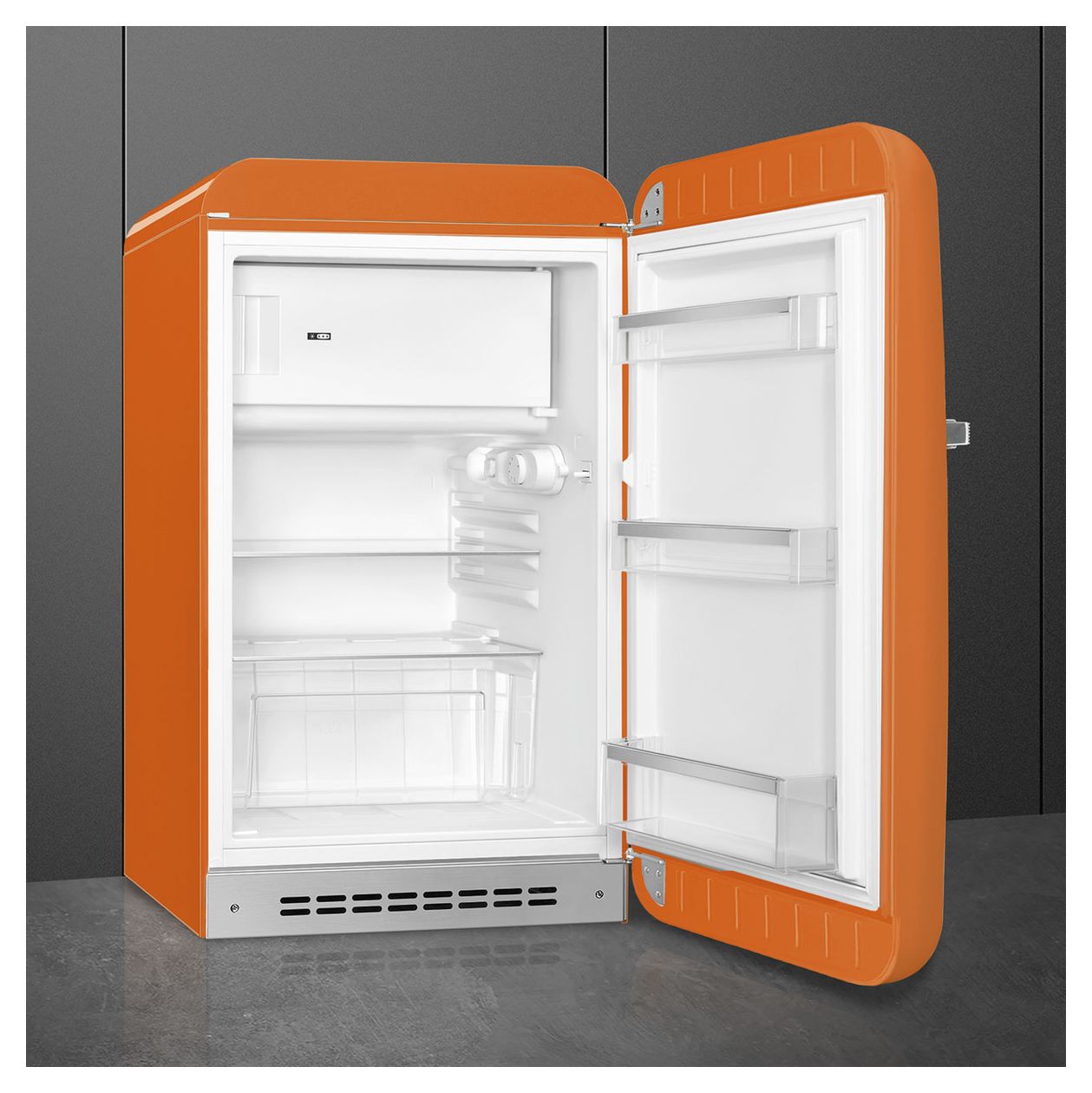 FAB10ROR5 122 l / 105 l Kühlschrank freistehend EEK: E 142 kWh Jahr  (Orange) 