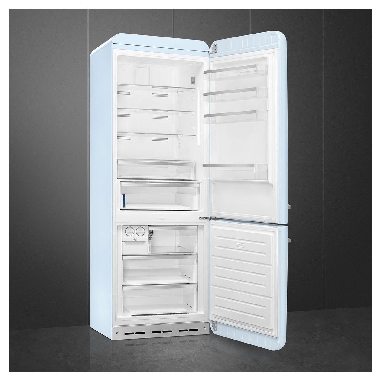 FAB38RPB6 344 l / 137 l Kühl-Gefrierkombi freistehend NoFrost 230 kWh Jahr  (Blau) 