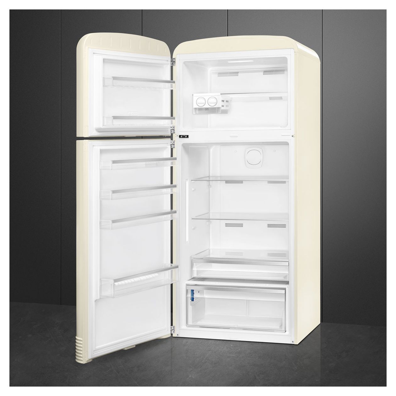 FAB50LCR5 524 l / 400 l / 124 l Kühl-Gefrierkombi freistehend NoFrost 265 kWh Jahr  (Cremefarben) 