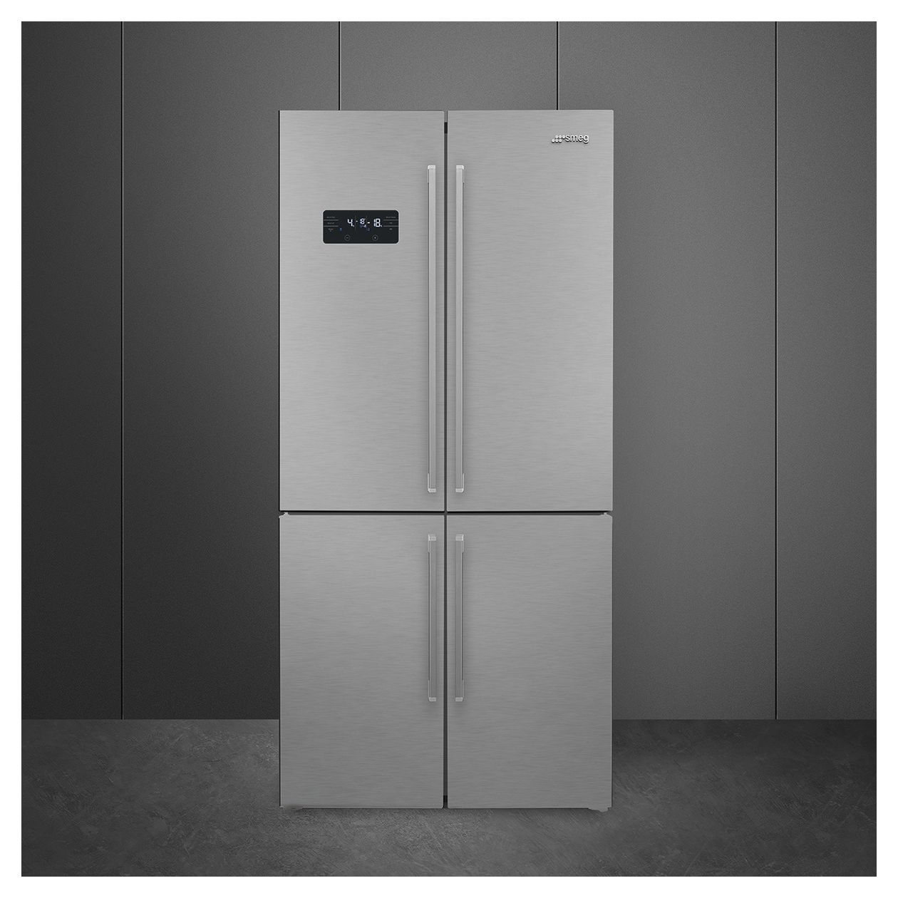 FQ60XDE Side-by-Side Kühl-/ Gefrierkombination French Door 376 l / 196 l 338 kWh NoFrost 1820 mm x 908 mm  (Edelstahl) 