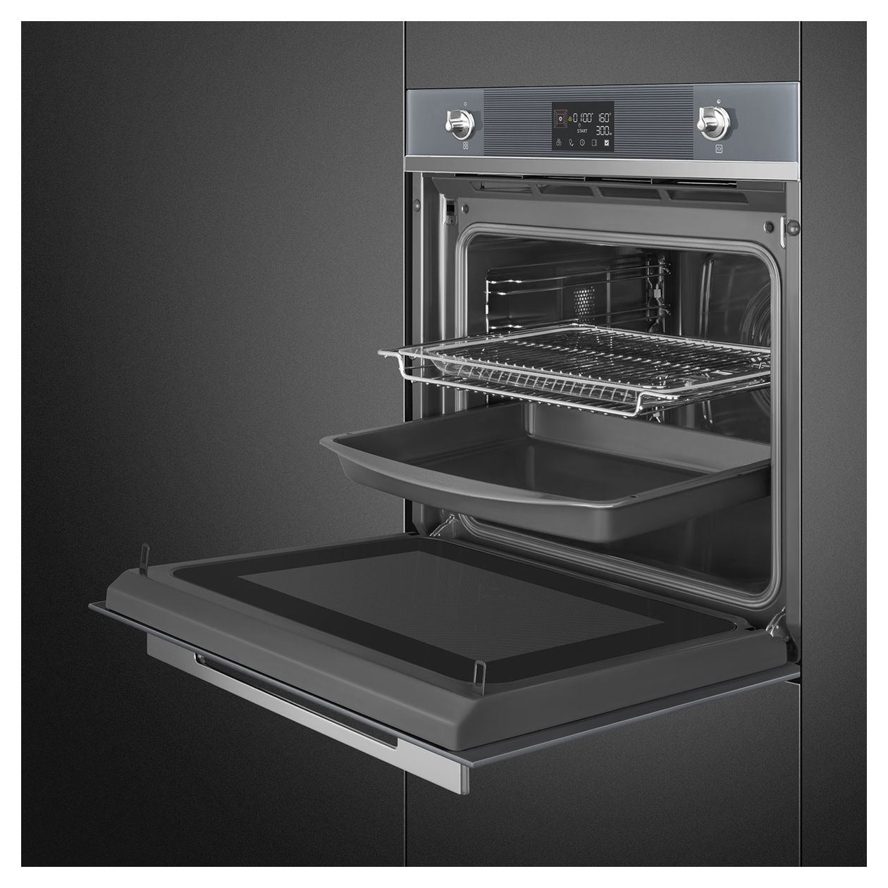 SO6102M2S Einbaubackofen 68 l AutoClean Mikrowelle 