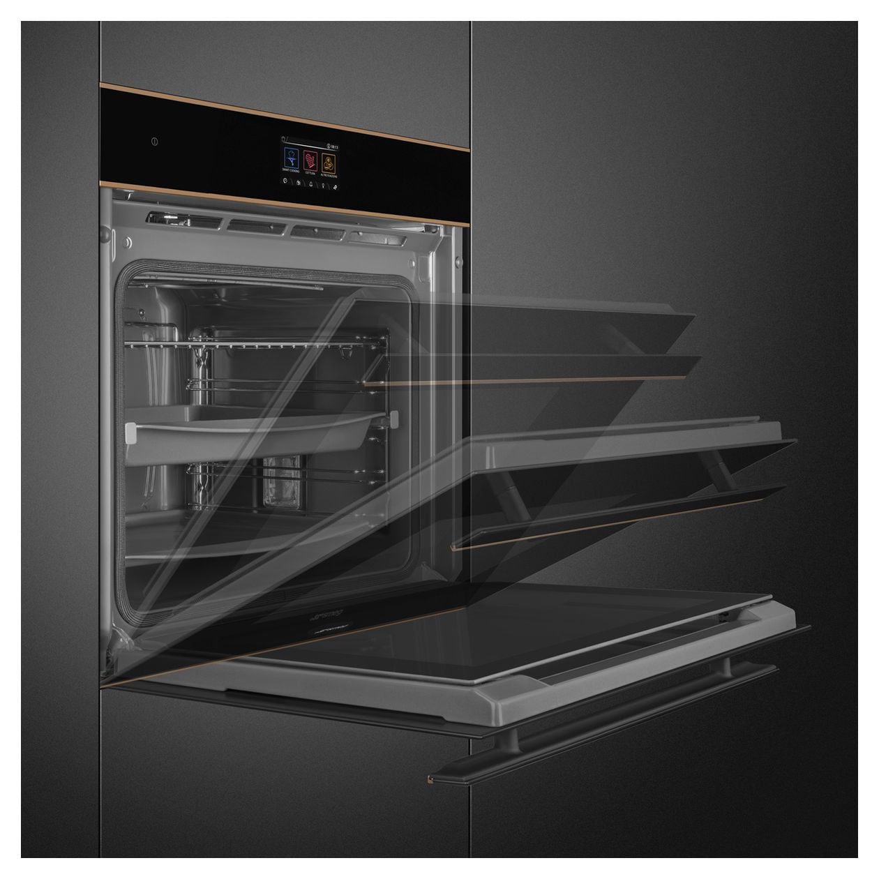 SOP6604TPNR Einbaubackofen 68 l Dampfgaren AutoClean 