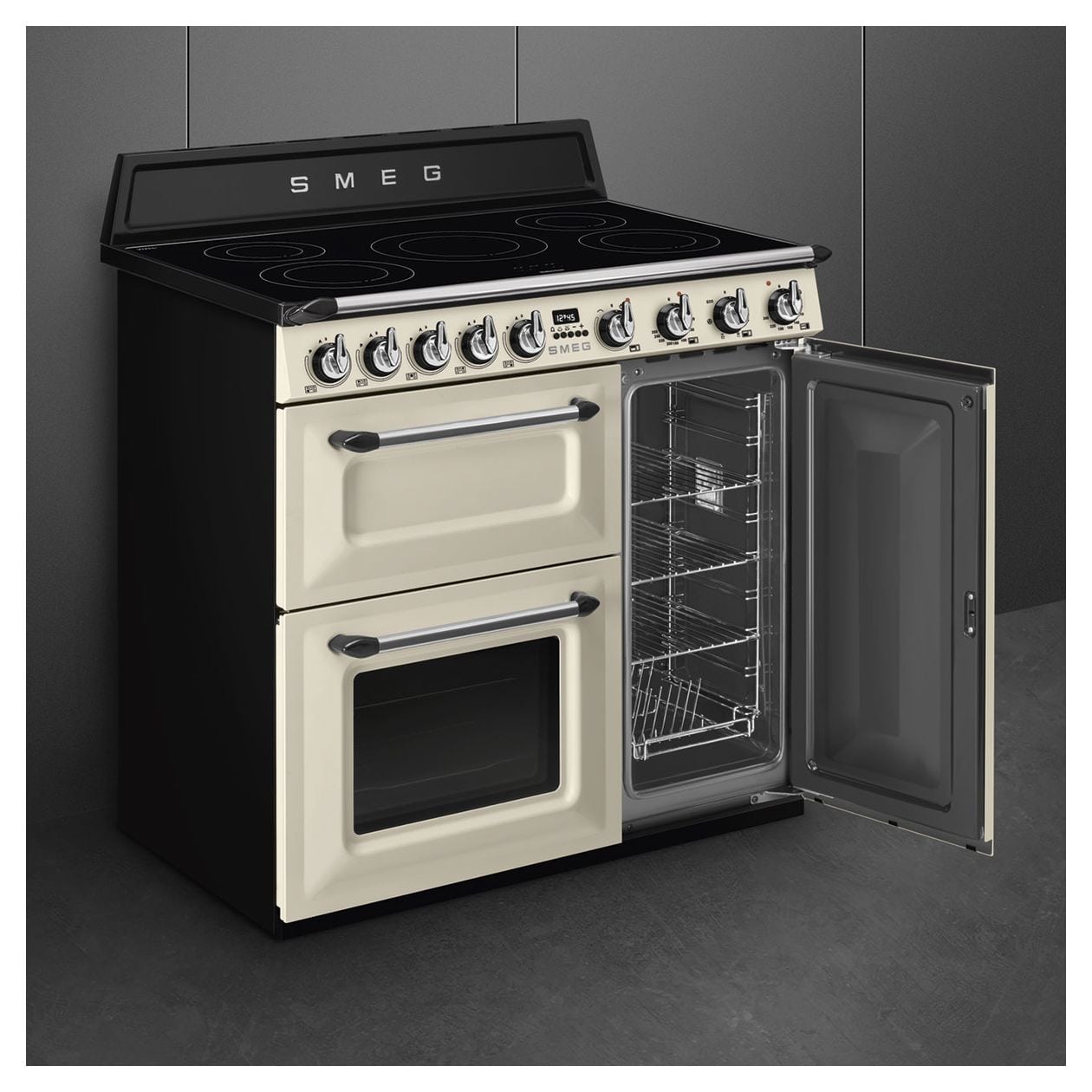 TR93IP2 Range Cooker (Kochherd) Elektro normal 5 Beheizungsarten mit Induktions Kochfeld 
