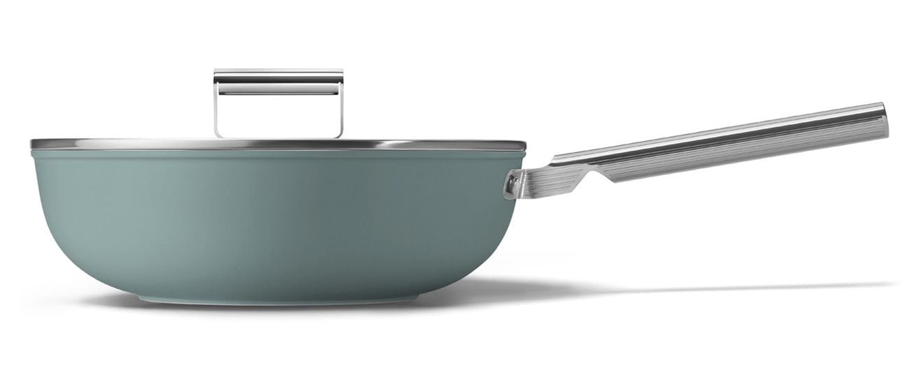 WOF3002EGM Wok 50's Style 30 cm Keramik beschichtet für alle Herdplatten und Backöfen bis 250° Spülmaschinengeeignet 
