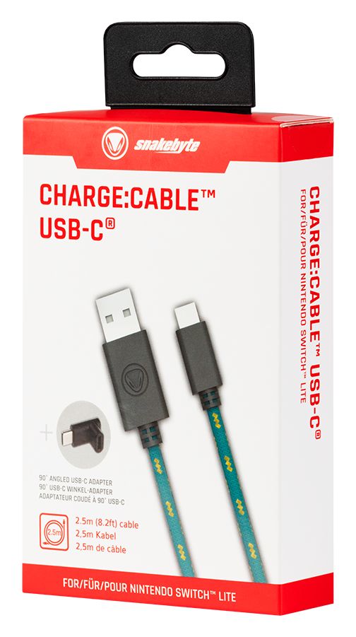 Charge:Cable Stecker USB A auf USB C 2,5 m  (Türkis, Gelb) 