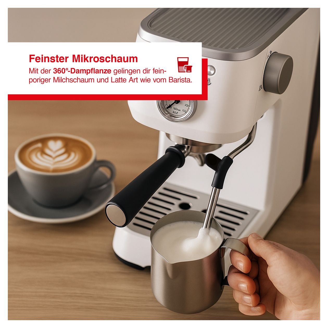 1170 Barista Perfetta Plus Siebträger Kaffeemaschine 15 bar 1700 W  (Weiß) 
