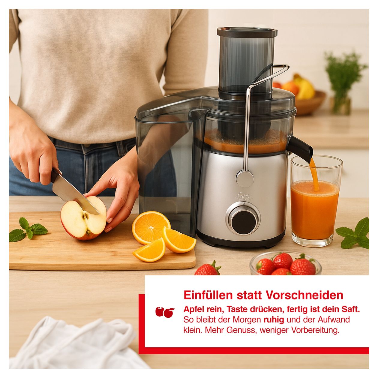 8451 Juice Fountain Compact 1200 W  (Schwarz, Silber) 