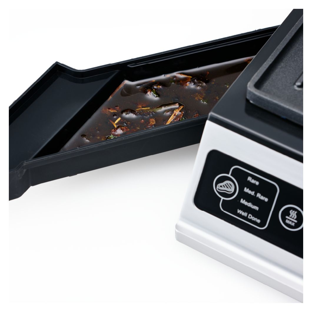 Contact Grill Pro 2000 W mit 280 x 250 mm Fläche  (Schwarz, Edelstahl) 