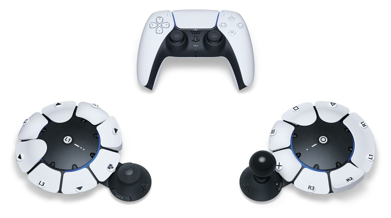 PS5 Access Controller Zugangskontrolle für PlayStation PS5  (Schwarz, Weiß) 