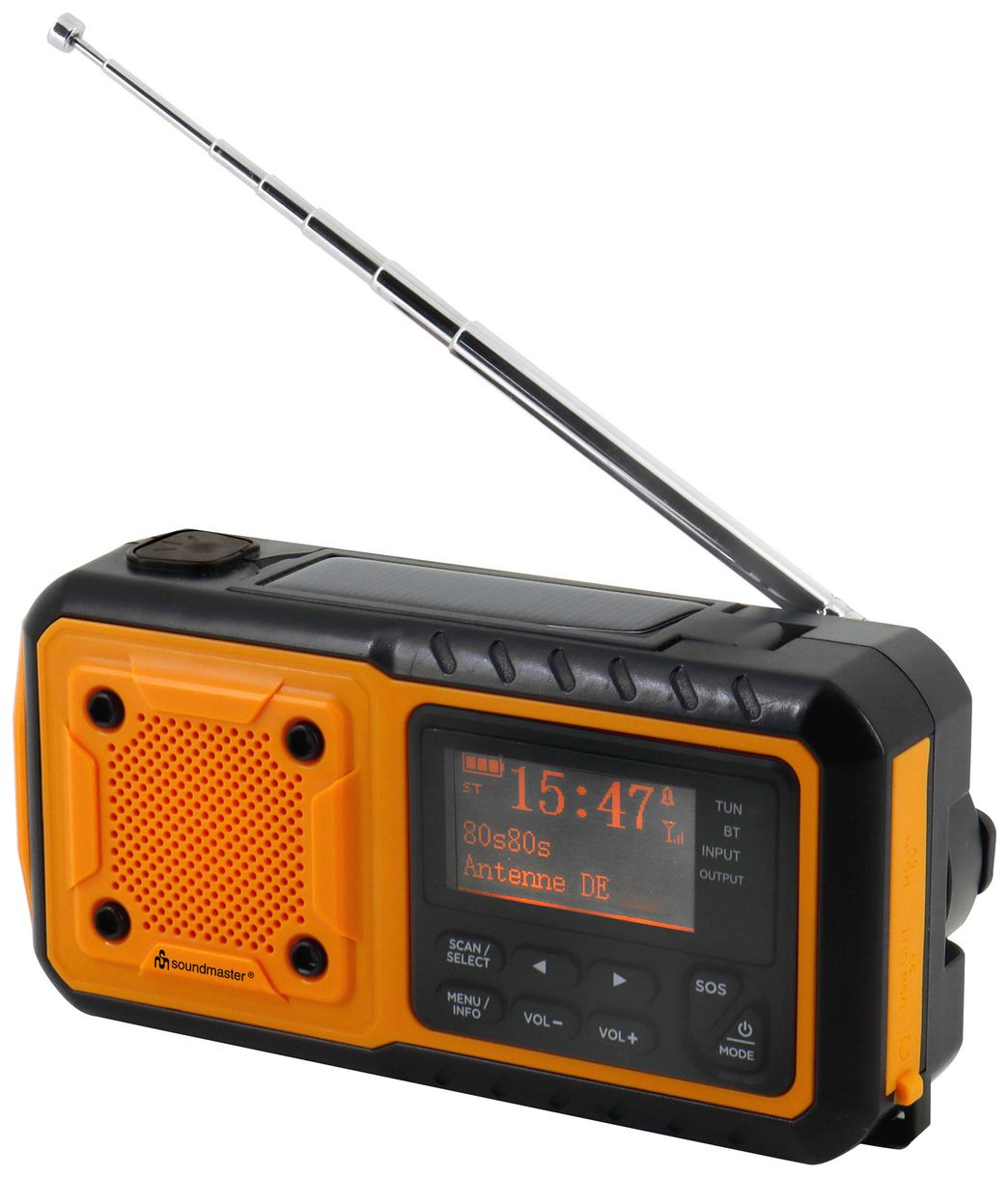 DAB112OR Bluetooth DAB+, FM Radio (Schwarz, Orange) 