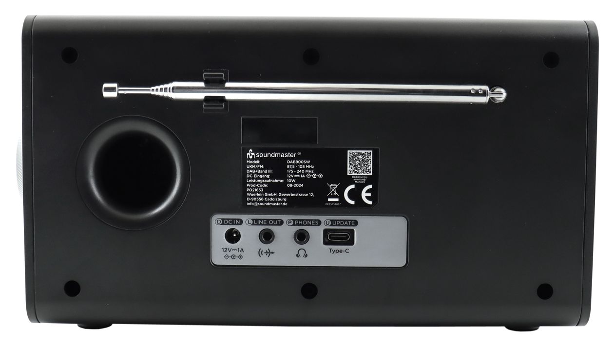 DAB900SW Bluetooth DAB+, FM Radio Tragbar  (Schwarz) 